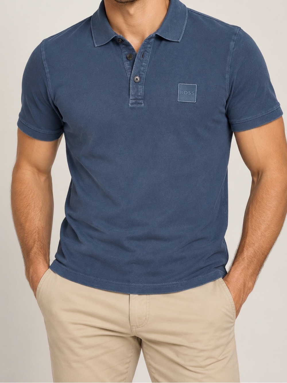 Hugo Boss BOSS Short Sleeve Polo Men's Blue Size Large
